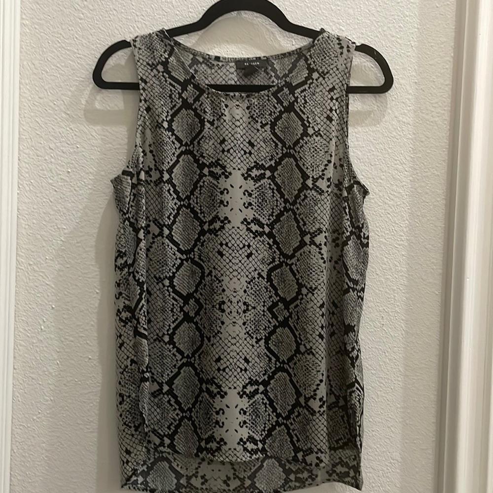 Halogen S Snake Print Sleeveless Top